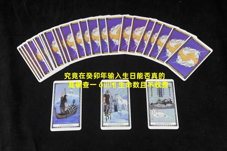 究竟在癸卯年输入生日能否真的准确查一 🐶 生命数且不收费